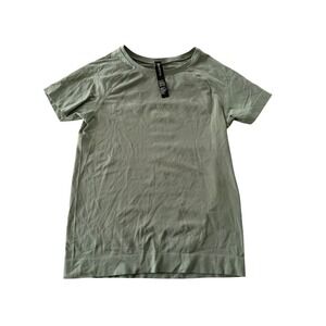 Mondetta Womens Sage Green Seamless Mesh Vent Activewear T-Shirt XS 1849675